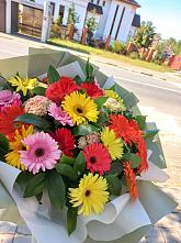 Букет цветов из:  Герберы #REPLACE_PRED# Васькино